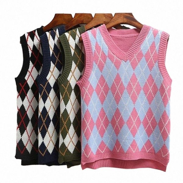 women's vests vangull argyle fashion knitted vest women casual korean pullover elasticity sweater spring autumn sleeveless v-neck f3jp#, Black;white
women's vests vangull argyle fashion knitted vest women casual korean pullover elasticity sweater spring autumn sleeveless v-neck f3jp#, Black;white