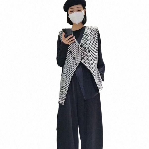women's vests women asymmetric all-match double breasted chic spring design outwear college vintage leisure korean fashion a7r9#, Black;white
women's vests women asymmetric all-match double breasted chic spring design outwear college vintage leisure korean fashion a7r9#, Black;white