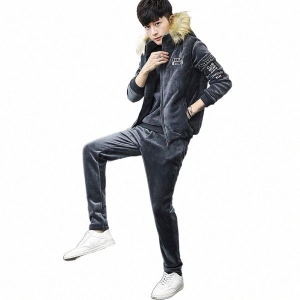 men's tracksuits mens sportswear fashion sports suit autumn winter warm casual pullover sweatshirt hooded vest pants three piece set b5, Gray
men's tracksuits mens sportswear fashion sports suit autumn winter warm casual pullover sweatshirt hooded vest pants three piece set b5, Gray