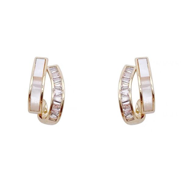 Simple Original Design Shell Zircon Arc Metal Stud Earrings For Woman Aily Fashion Jewelry Party Student Girls Elegant Accessories
Simple Original Design Shell Zircon Arc Metal Stud Earrings For Woman Aily Fashion Jewelry Party Student Girls Elegant Accessories