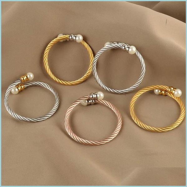 bangle open pearl bracelet titanium steel wire for men and women fashion jewelry gold stainless bangle 1262 drop delivery dhseller2010 dhjac, Black
bangle open pearl bracelet titanium steel wire for men and women fashion jewelry gold stainless bangle 1262 drop delivery dhseller2010 dhjac, Black