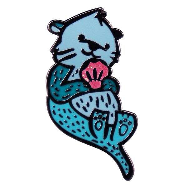 cute sea animal otter enamel pin glitter shell badge backpack decoration jewelry valentine gift, Blue
cute sea animal otter enamel pin glitter shell badge backpack decoration jewelry valentine gift, Blue