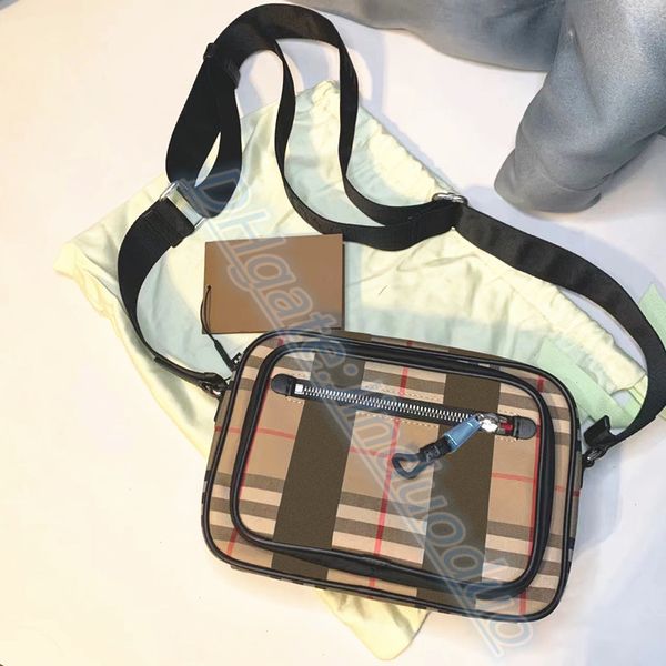 

designer vintage check tb camera mens crossbody bag retro brand leather luxury classic stripes nylon women's wallet purses famous handb