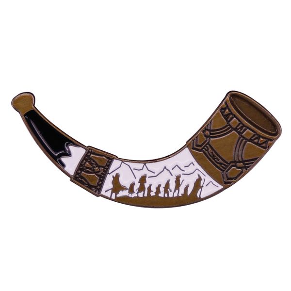 the lorrd of the rings fellowship horn enamel pin badge the horn of gonndor brooch jewelry backpack decoration accessories, Blue
the lorrd of the rings fellowship horn enamel pin badge the horn of gonndor brooch jewelry backpack decoration accessories, Blue