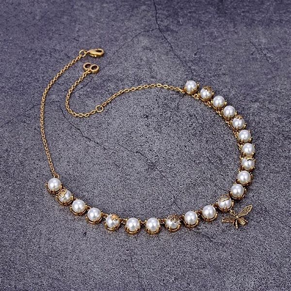 fashion jewelry sets women luxury designer bracelet necklaces pearl bee pendant necklace with letter d stamps brass beads chain 273q, Silver
fashion jewelry sets women luxury designer bracelet necklaces pearl bee pendant necklace with letter d stamps brass beads chain 273q, Silver