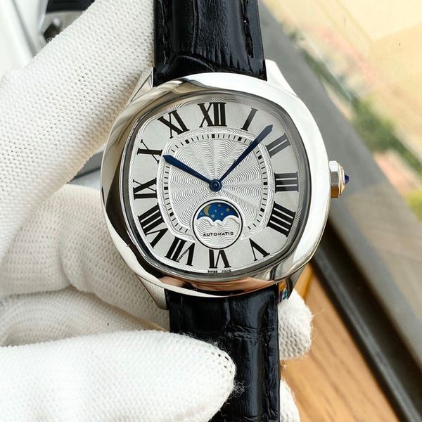 fashion men's watch 42mm 316 stainless steel case leather strap mechanical movement classic wristwatches montre de luxe designer watche, Slivery;brown
fashion men's watch 42mm 316 stainless steel case leather strap mechanical movement classic wristwatches montre de luxe designer watche, Slivery;brown