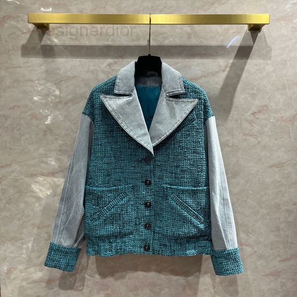 women's jackets designer nanyou small fragrance denim splicing tweed coat for men and women with shoulder slip suit collar woolen jacke, Black;brown
women's jackets designer nanyou small fragrance denim splicing tweed coat for men and women with shoulder slip suit collar woolen jacke, Black;brown