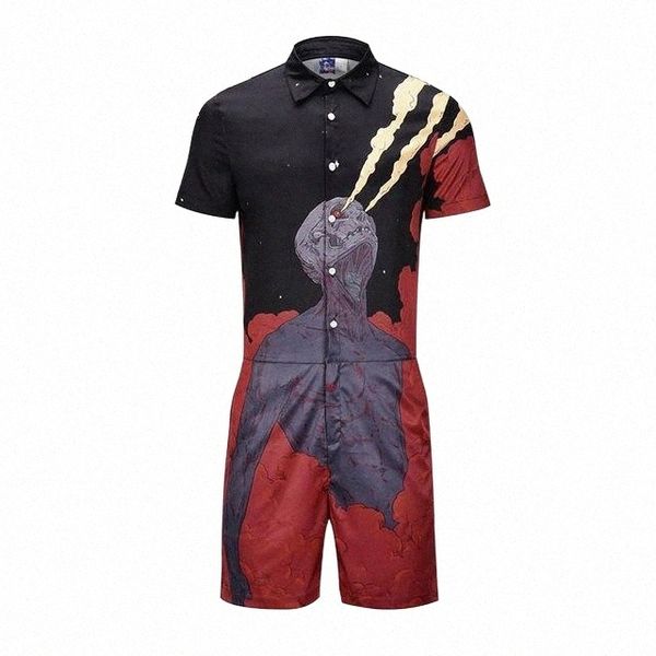 men's tracksuits jumpsuit men summer short sleeve romper punk print cotton one piece overalls playsuits casual pants male set outfit cl, Gray
men's tracksuits jumpsuit men summer short sleeve romper punk print cotton one piece overalls playsuits casual pants male set outfit cl, Gray