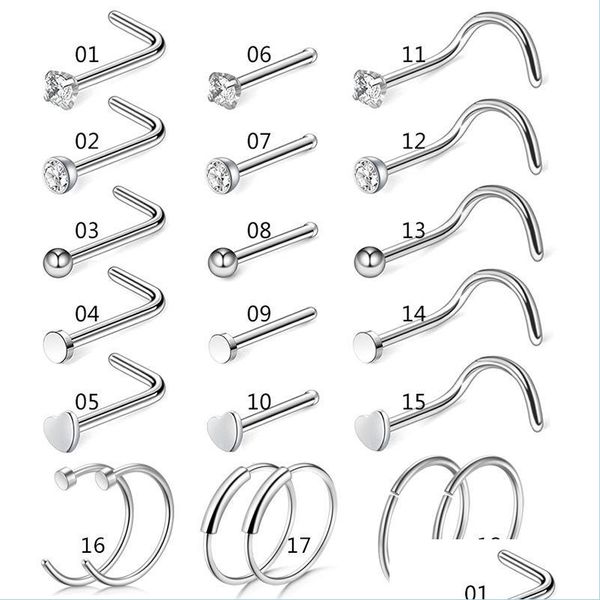 nose rings studs diamond nose ring anti allergy nasal stud screws rose ball piercing rings women hoop jewelry drop shi dhseller2010 dhcw3, Silver
nose rings studs diamond nose ring anti allergy nasal stud screws rose ball piercing rings women hoop jewelry drop shi dhseller2010 dhcw3, Silver
