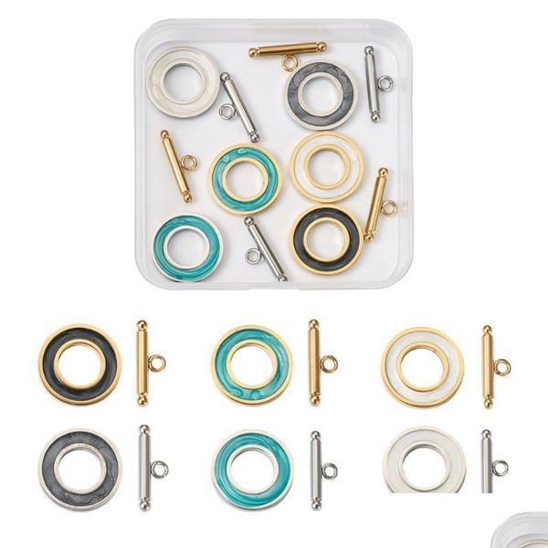 charms charms 1box enamel 304 stainless steel toggle clasps with ring and bar clasp mixed color for diy necklace bracelet jewelry mak dh7at, Bronze;silver
charms charms 1box enamel 304 stainless steel toggle clasps with ring and bar clasp mixed color for diy necklace bracelet jewelry mak dh7at, Bronze;silver