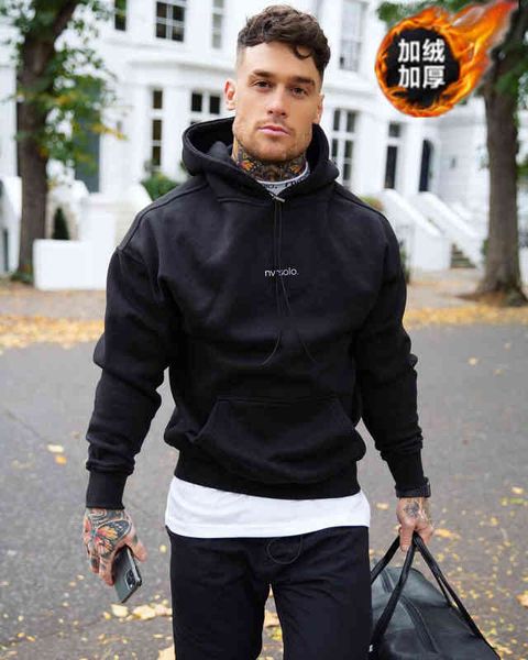 men's hoodies sweatshirts 2021 new men gym clothing casual brushed hoodie cotton sweatshirt fitness workout pullover sports winter fash, Black
men's hoodies sweatshirts 2021 new men gym clothing casual brushed hoodie cotton sweatshirt fitness workout pullover sports winter fash, Black