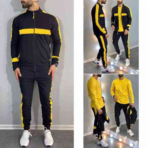 men's tracksuits men's sports and leisure suit spring and autumn pure color stitching zipper long sleeve sweater trend two-piece s, Gray
men's tracksuits men's sports and leisure suit spring and autumn pure color stitching zipper long sleeve sweater trend two-piece s, Gray
