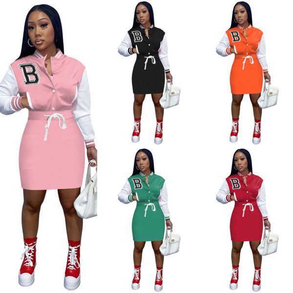 designer womens baseball dresses new sport fashion embroidered letters buttock dress with pocket, Black;gray
designer womens baseball dresses new sport fashion embroidered letters buttock dress with pocket, Black;gray