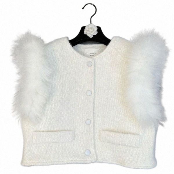 women's vests prepomp 2021 winter arrival sleeveless real fur decoration single breasted buttons short vest women gd288 y6pi#, Black;white
women's vests prepomp 2021 winter arrival sleeveless real fur decoration single breasted buttons short vest women gd288 y6pi#, Black;white