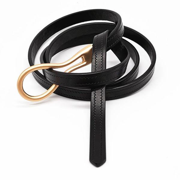 thin belt women's pure leather small belt women's two-layer leather women's simple matching dress skirt, Black;brown
thin belt women's pure leather small belt women's two-layer leather women's simple matching dress skirt, Black;brown