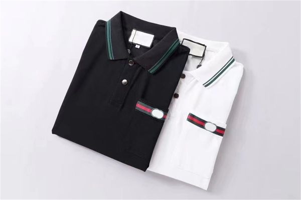 2022 genuine luxury men's polo shirt short sleeve t-shirt stripe ribbon pocket reversible collar short sleeve, White;black
2022 genuine luxury men's polo shirt short sleeve t-shirt stripe ribbon pocket reversible collar short sleeve, White;black