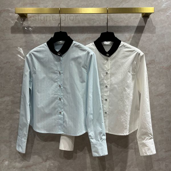 women's vests designer blue stripe splicing velvet stand collar short long sleeved shirt women's summer ins small fragrant p2k8, Black;white
women's vests designer blue stripe splicing velvet stand collar short long sleeved shirt women's summer ins small fragrant p2k8, Black;white