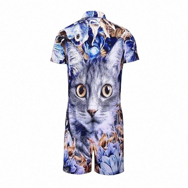 men's tracksuits men rompers fashion 3d print jumpsuit summer playsuit overalls one piece slim fit set short sleeve party club outfit, Gray
men's tracksuits men rompers fashion 3d print jumpsuit summer playsuit overalls one piece slim fit set short sleeve party club outfit, Gray