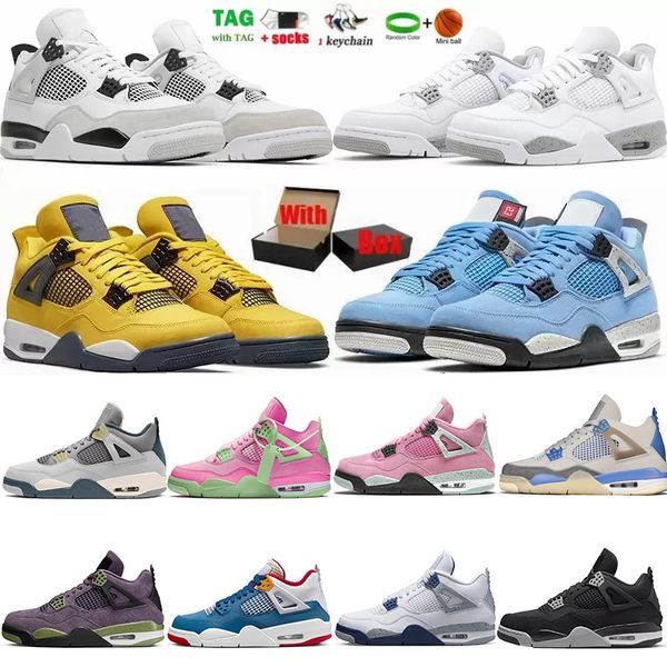 men s 4 4s basketball shoes for mens women jumpman iv sports sneakers white oreo back canvas cat university blue mocha shimmer lightning
men s 4 4s basketball shoes for mens women jumpman iv sports sneakers white oreo back canvas cat university blue mocha shimmer lightning