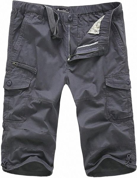men's shorts knee length cargo men's summer casual cotton multi pockets breeches cropped short trousers below the for menmen', White;black
men's shorts knee length cargo men's summer casual cotton multi pockets breeches cropped short trousers below the for menmen', White;black