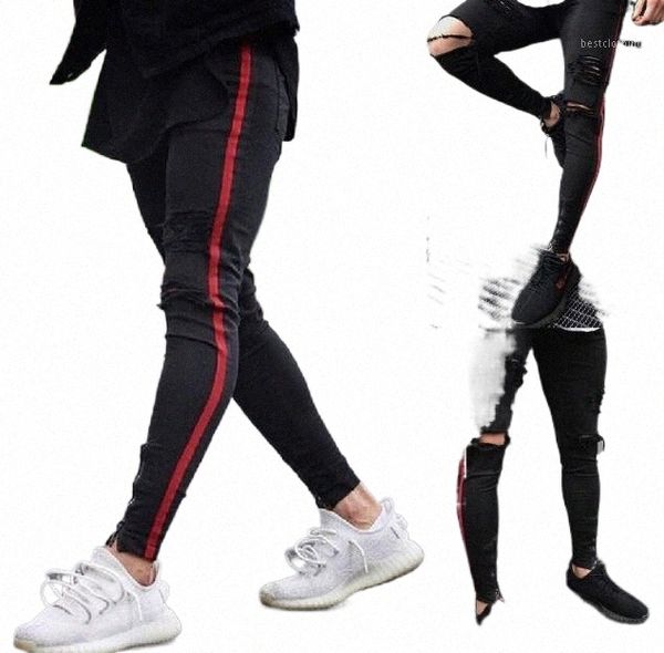 men's jeans mens distressed washed denim side red striped slim ripped pencil pants holes male fashion zipper design long trousers1 b3xg, Blue
men's jeans mens distressed washed denim side red striped slim ripped pencil pants holes male fashion zipper design long trousers1 b3xg, Blue