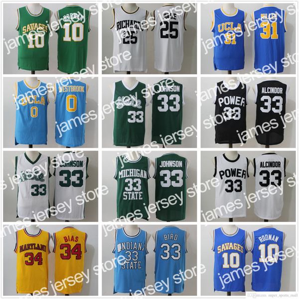 college basketball wears stitched ncaa basketball jerseys college alcindor 33 bird 34 bias johnson 25 wade high school shirts rodman 10 ucla, Black
college basketball wears stitched ncaa basketball jerseys college alcindor 33 bird 34 bias johnson 25 wade high school shirts rodman 10 ucla, Black