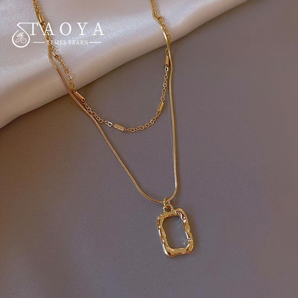 classic double layer suit geometric pendant necklace for woman fashion korean star same jewelry party luxury girls necklace gift, Silver
classic double layer suit geometric pendant necklace for woman fashion korean star same jewelry party luxury girls necklace gift, Silver