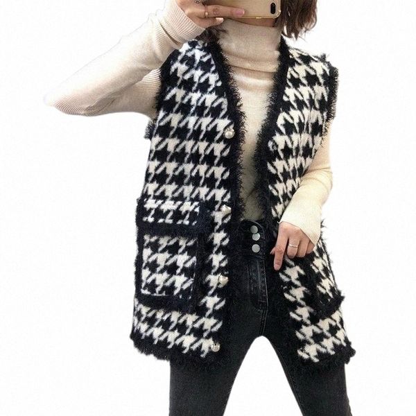 women's vests fashion houndstooth mink velvet vest women coats autumn 2021 streetwear veste femme chaquetas fringed jackets mujer u5sq#, Black;white
women's vests fashion houndstooth mink velvet vest women coats autumn 2021 streetwear veste femme chaquetas fringed jackets mujer u5sq#, Black;white