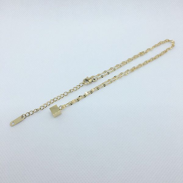 fashion designer ladies necklace luxury 18k gold square pendant girl valentine's day christmas gift 316l jewelry, Silver
fashion designer ladies necklace luxury 18k gold square pendant girl valentine's day christmas gift 316l jewelry, Silver
