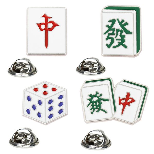 personality chinese style mahjong theme brooch creative dice silver-plated oil drop metal badge jewelry gift, Gray
personality chinese style mahjong theme brooch creative dice silver-plated oil drop metal badge jewelry gift, Gray