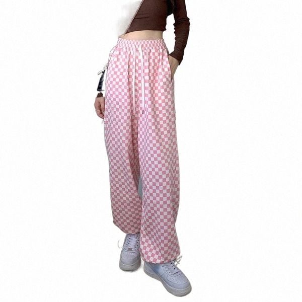 women's pants & capris nomikuma autumn pink plaid wide leg women drawstring lace up casual trousers female loose full length pantalones, Black;white
women's pants & capris nomikuma autumn pink plaid wide leg women drawstring lace up casual trousers female loose full length pantalones, Black;white