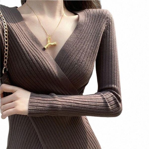 women's sweaters irregular v neck long sleeved sweater women korean style bottomed knit autumn winter elegant slim pull femme e08l#, White;black
women's sweaters irregular v neck long sleeved sweater women korean style bottomed knit autumn winter elegant slim pull femme e08l#, White;black