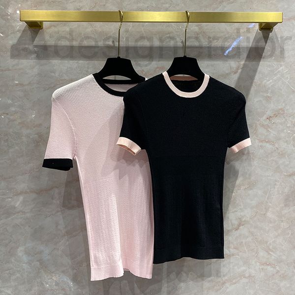women's knits & tees designer small fragrance color contrast knitwear women's bottomed short sleeved summer 2022 new product desig, White
women's knits & tees designer small fragrance color contrast knitwear women's bottomed short sleeved summer 2022 new product desig, White