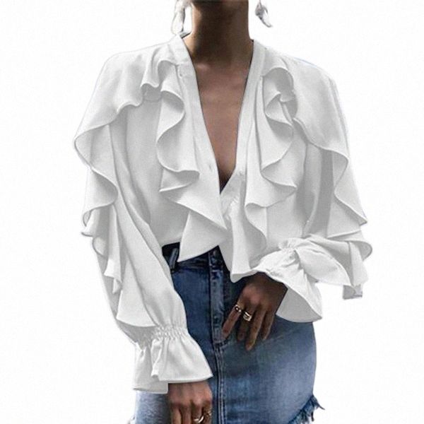 celmia stylish summer ruffled blouse women v neck long sleeve shirts female casual buttons street blusas plus size 5xl1 q40o#, White
celmia stylish summer ruffled blouse women v neck long sleeve shirts female casual buttons street blusas plus size 5xl1 q40o#, White
