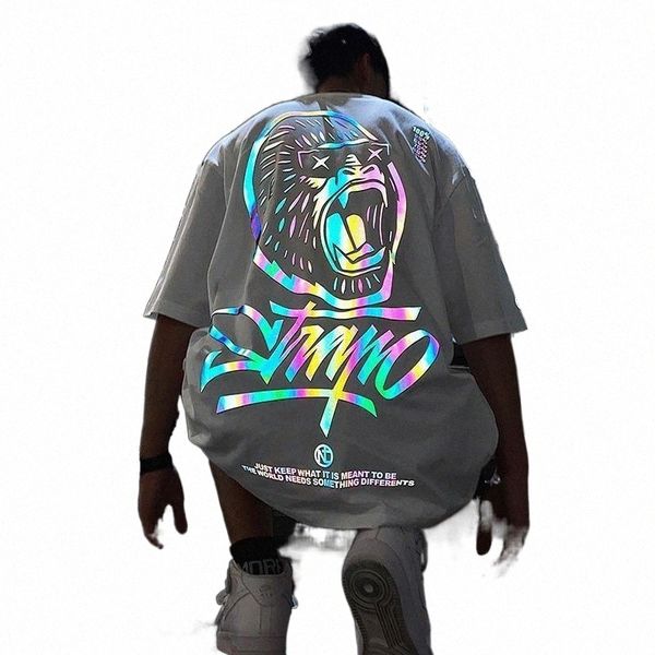 men's t-shirts cool reflective tshirt streetwear men summer cotton harajuku t-shirt casual cartoon funny japan loose streetwearmen, White;black
men's t-shirts cool reflective tshirt streetwear men summer cotton harajuku t-shirt casual cartoon funny japan loose streetwearmen, White;black