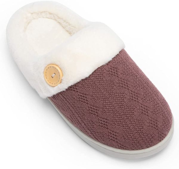 winter knit slippers women's classic breathable memory foam anti-slip home shoes purple, Black
winter knit slippers women's classic breathable memory foam anti-slip home shoes purple, Black