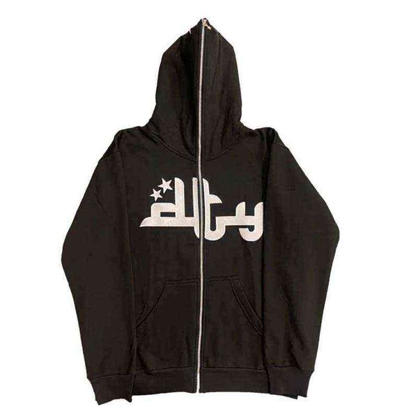 men's hoodies y2k zip up retro letter print oversized hooded sweatshirt streetwear goth grunge hip hop long sleeve jacket coat7ecd, Black
men's hoodies y2k zip up retro letter print oversized hooded sweatshirt streetwear goth grunge hip hop long sleeve jacket coat7ecd, Black