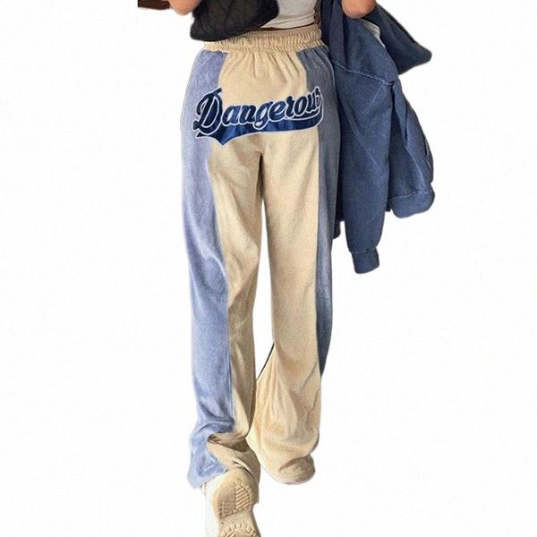 women's pants & capris casual velvet letter embroidery loose women autumn high waist drawstring long trousers patchwork streetwear swea, Black;white
women's pants & capris casual velvet letter embroidery loose women autumn high waist drawstring long trousers patchwork streetwear swea, Black;white