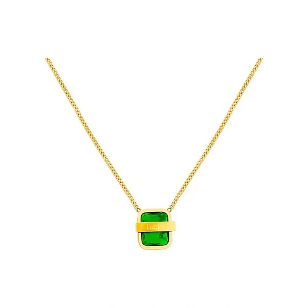 Green Square Zircon Lucky Letter Pendant Stainless Steel Necklace Daily Outfit Women's Accessories Clavicle Thin Neck Chain For Girls
Green Square Zircon Lucky Letter Pendant Stainless Steel Necklace Daily Outfit Women's Accessories Clavicle Thin Neck Chain For Girls