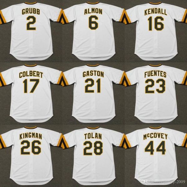 college wear men 6 bill almon 16 fred kendall 2 johnny grubb 17 nate colbert 21 cito gaston 1974 baseball jersey, Black
college wear men 6 bill almon 16 fred kendall 2 johnny grubb 17 nate colbert 21 cito gaston 1974 baseball jersey, Black