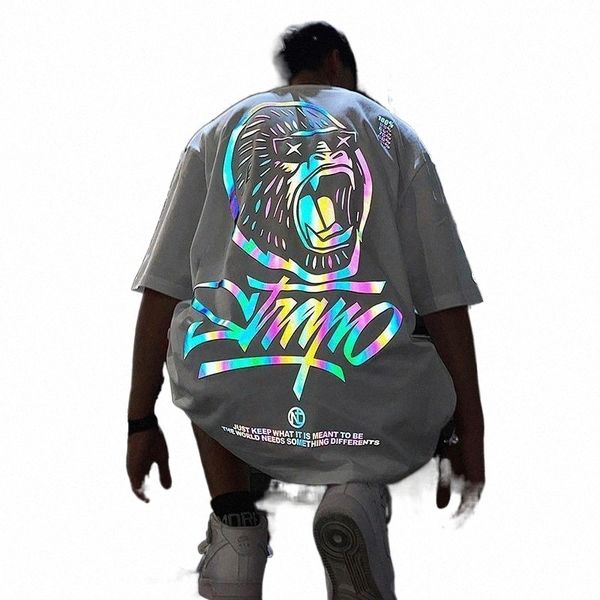 men's t-shirts cool reflective tshirt streetwear men summer cotton harajuku t-shirt casual cartoon funny japan loose streetwearmen, White;black
men's t-shirts cool reflective tshirt streetwear men summer cotton harajuku t-shirt casual cartoon funny japan loose streetwearmen, White;black