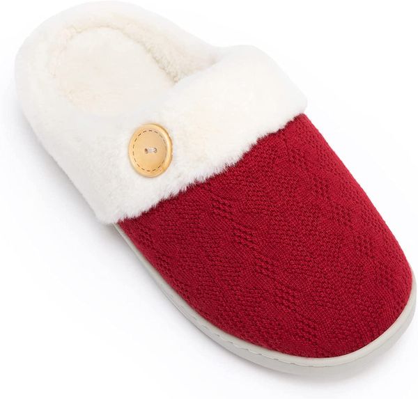 winter knit slippers women's classic breathable memory foam anti-slip home shoes fuchsia, Black
winter knit slippers women's classic breathable memory foam anti-slip home shoes fuchsia, Black