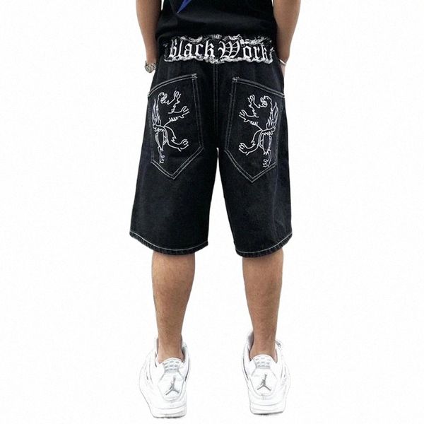 men's shorts ripped hole back letter embroidery mens summer jeans wide leg streetwear harajuku retro denim five point pantsmen's w, White;black
men's shorts ripped hole back letter embroidery mens summer jeans wide leg streetwear harajuku retro denim five point pantsmen's w, White;black