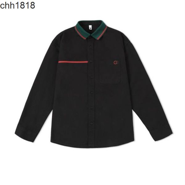 men's casual shirts high edition two letter embroidery decorative pocket contrast rib collar shirt coat men's fashion shirt fashio, White;black
men's casual shirts high edition two letter embroidery decorative pocket contrast rib collar shirt coat men's fashion shirt fashio, White;black
