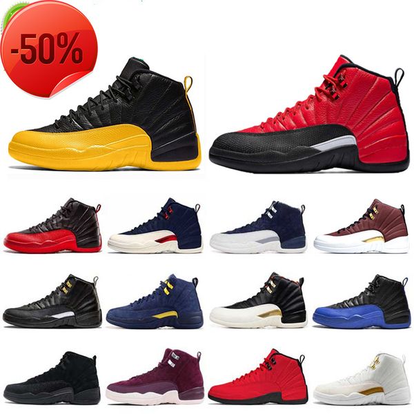 12 12s mens basketball shoes reverse flu game royal fiba dark grey ov white sports trainers sneakers -13, Black
12 12s mens basketball shoes reverse flu game royal fiba dark grey ov white sports trainers sneakers -13, Black