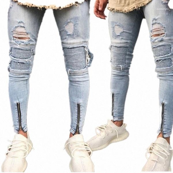 2021 brand designer slim fit ripped jeans men hi-street mens distressed denim joggers knee holes washed destroyed jeans11 t00q#, Blue
2021 brand designer slim fit ripped jeans men hi-street mens distressed denim joggers knee holes washed destroyed jeans11 t00q#, Blue