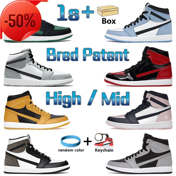 basketball shoes with box classic 1 1s sneakers high mid bred patent light smoke grey black white university blue shadow unc dark mocha men
basketball shoes with box classic 1 1s sneakers high mid bred patent light smoke grey black white university blue shadow unc dark mocha men