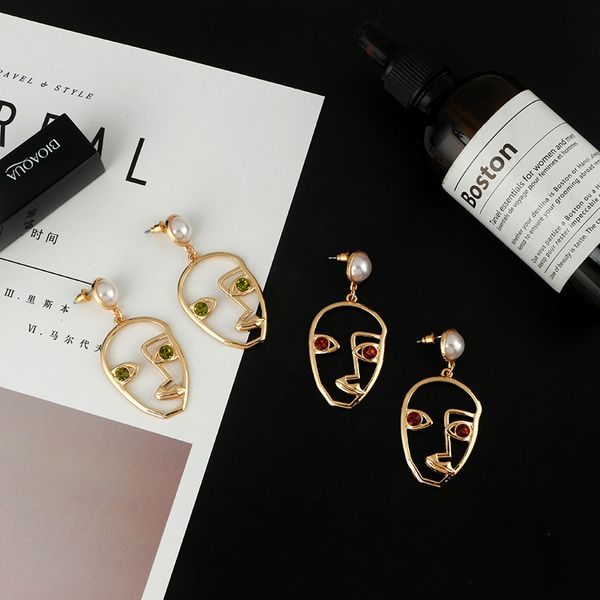 human face earrings unique abstract art dangle stud earring fashion geometric drop hoops studs earrings, Golden;silver
human face earrings unique abstract art dangle stud earring fashion geometric drop hoops studs earrings, Golden;silver