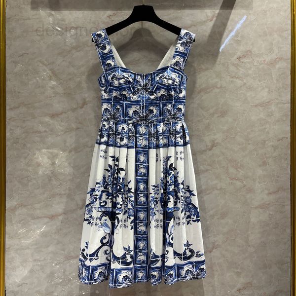 casual dresses designer blue and white porcelain printed strapless dress artistic style oil painting french high waist pleated skirt vtsx, Black;gray
casual dresses designer blue and white porcelain printed strapless dress artistic style oil painting french high waist pleated skirt vtsx, Black;gray