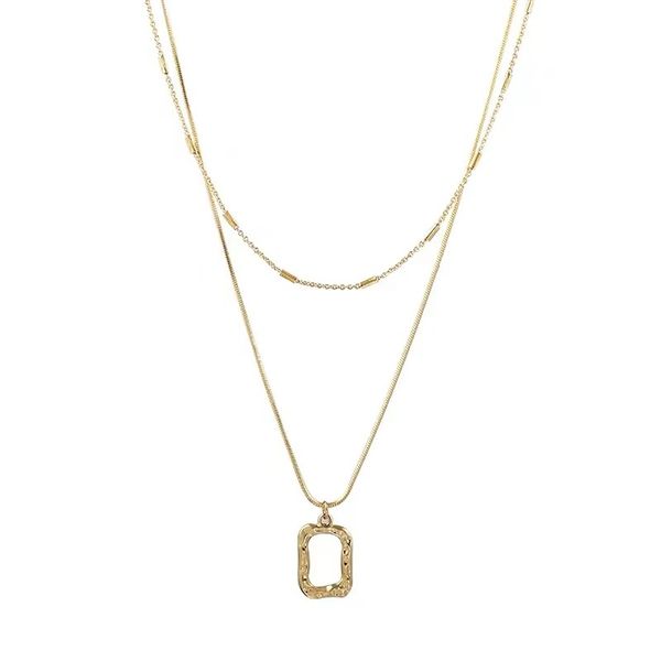 Classic Double Layer Suit Geometric Pendant Necklace For Woman Daily Outfit Party Clavicle Thin Neck Chain Jewelry
Classic Double Layer Suit Geometric Pendant Necklace For Woman Daily Outfit Party Clavicle Thin Neck Chain Jewelry